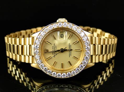 rolex datejust lady gold president|pre owned presidential rolex.